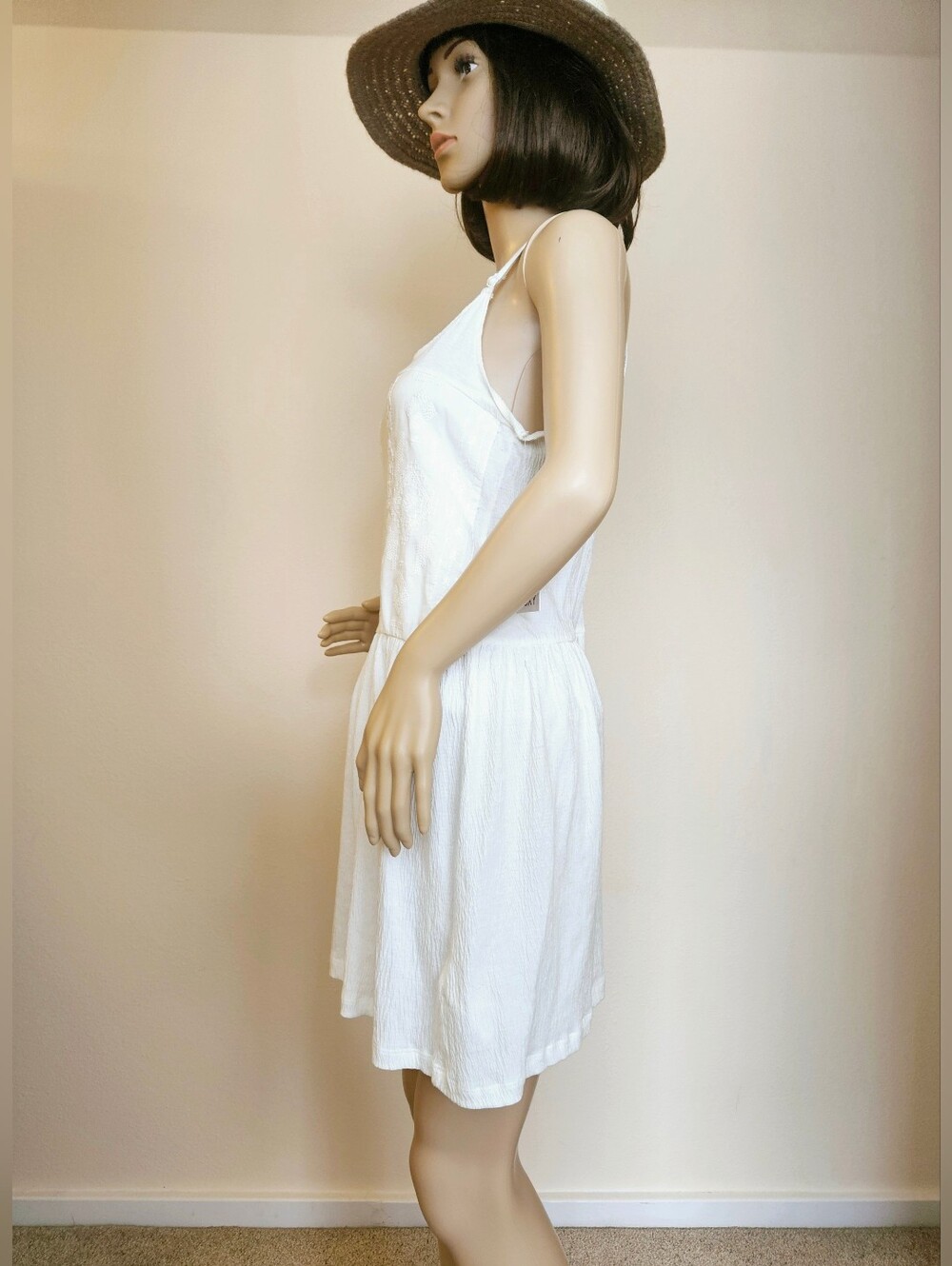 NWT ROXY LaPointe Beaches Embroidered Racerback White Dress M - Picture 10 of 12